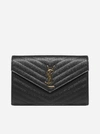 SAINT LAURENT CLUTCH IN PELLE TRAPUNTATA CON MONOGRAMMA