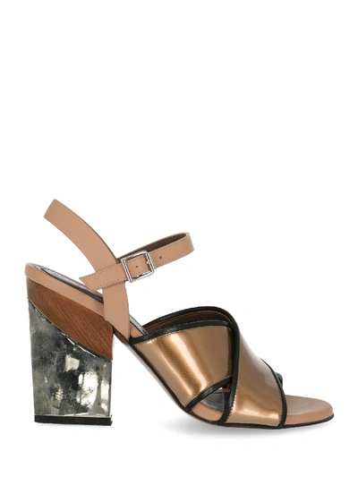 Pre-owned Marni Shoe In Black, Bronze, Pink