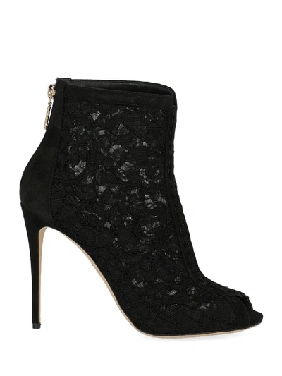 Pre-owned Dolce & Gabbana Women's Ankle Boots -  - In Black Fabric