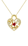 AISHA BAKER WOMEN'S LOVE 18K GOLD AND MULTI-STONE NECKLACE,827527