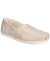 Toms Women's Printed Alpargata Flats Women's Shoes In Natural Metallic