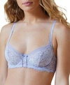 Skarlett Blue Minx Balconette Bra 1733100 In Blue Thistle/white