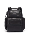 Tumi Alpha 3 Leather Brief Backack In Black