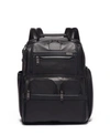 TUMI ALPHA 3 LEATHER COMPACT LAPTOP BRIEF BACKPACK