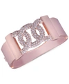 Guess Rose Gold-tone Pave Bangle Bracelet In Rose Gold