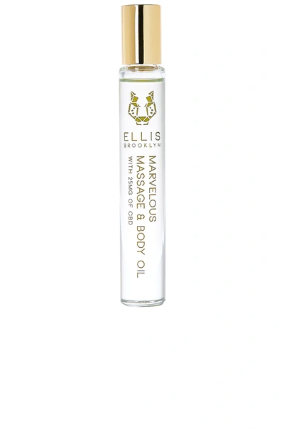 Ellis Brooklyn Marvelous Cbd Massage & Body Oil Rollerball 0.27 oz/ 8 ml In N,a