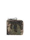 Valentino Camouflage Star Patch Wallet In Green
