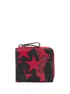 Valentino Camouflage Star Patch Wallet In Red