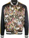 Valentino Butterfly-print Bomber Jacket In Gelb