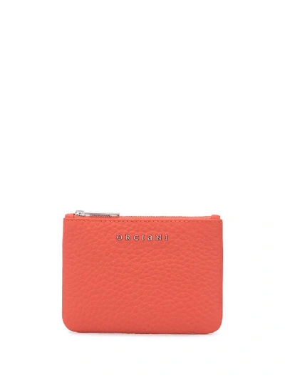 Orciani Logo Plaque Mini Purse In Orange