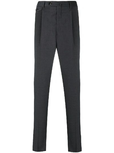 Pt01 Slim-fit Tailored Trousers In Grey