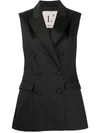 L'AUTRE CHOSE SLEEVELESS DOUBLE-BREASTED BLAZER