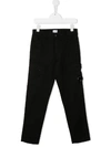 C.p. Company Goggle Insert Cargo Trousers In Black