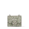 JIMMY CHOO MINI PARIS PEPPERMINT COARSE GLITTER FABRIC SUPER MINI BAG WITH METAL BUCKLE