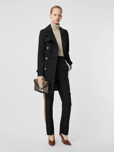 Burberry Cotton-gabardine Coat In Black