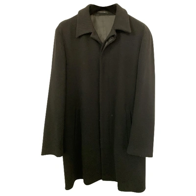 Pre-owned Calvin Klein Wool Coat In Black