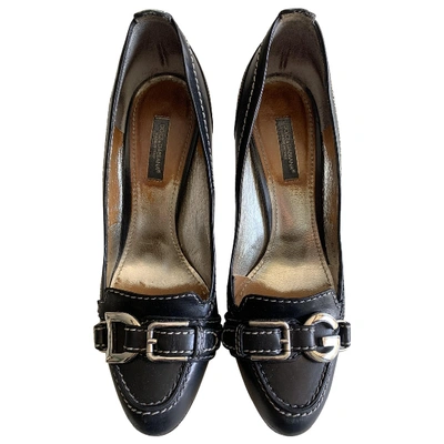 Pre-owned Dolce & Gabbana Leather Heels In Black