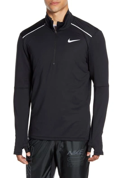 Nike Element 3.0 Men's Running Crew In Black/ Reflective Silver