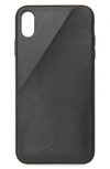 Native Union Leather Card Iphone Xs Max Case In Black