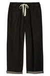 Eileen Fisher Organic Cotton Wide Leg Pants In Vintage Black