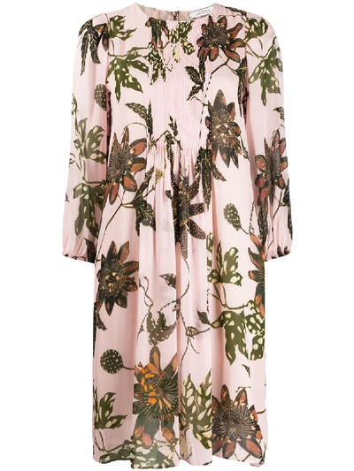 Dorothee Schumacher Front Pleated Loose Dress In Pink