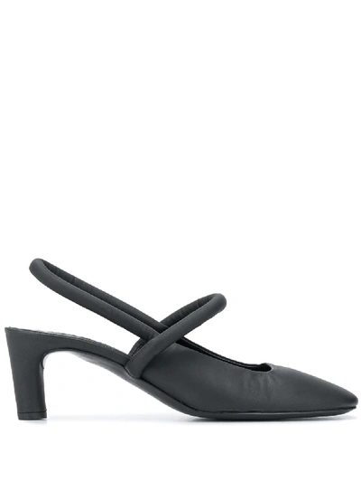 Del Carlo Slingback Mid-heel Pumps In Black