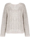 Ermanno Scervino Crystal Embellished Jumper In White