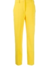 BOUTIQUE MOSCHINO MID-RISE SLIM-FIT TROUSERS