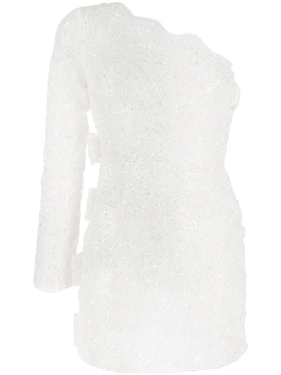 Loulou Lace Mini Dress In White