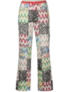MISSONI CONTRASTING CROPPED KNIT TROUSERS