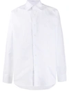 Canali Button-up Cotton Shirt In White