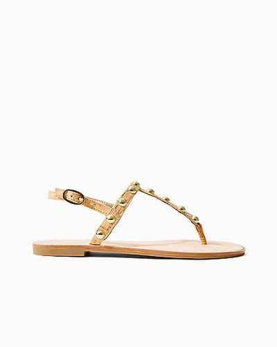 Lilly Pulitzer Rita T-strap Sandal In Gold