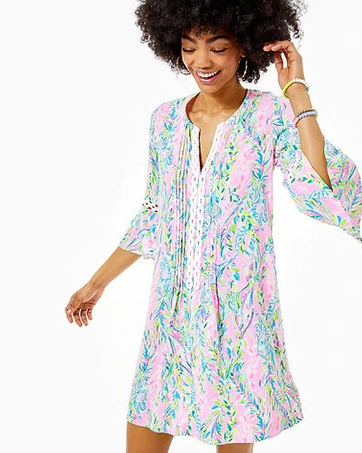 Lilly Pulitzer Women's Hollie Tunic Dress In Blue Size Medium, The Turtle Package -