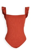 MADEWELL JULIA RUFFLE STRAP ONE PIECE