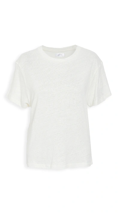 Anine Bing Harper Cotton T-shirt In Cream