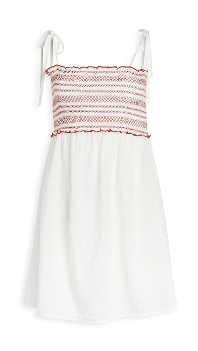 Madewell Sanibel Embriodered Dress In Lighthouse