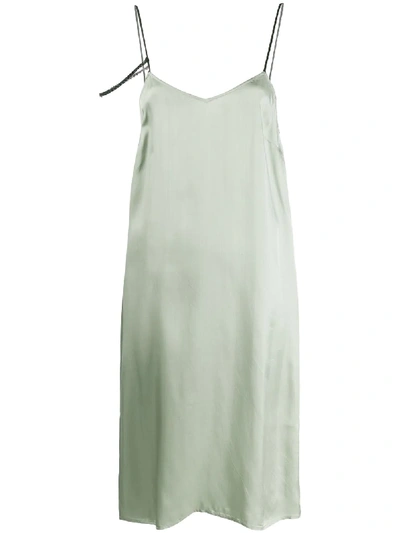 A.f.vandevorst Satin Slip Dress In Green