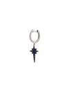 Roxanne First 14k White Gold Sapphire Star Drop Diamond Hoop Earring In White Gold