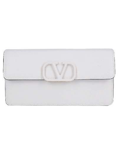 Valentino Garavani Wallet In Bianco Ottico