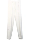 OFF-WHITE WHITE TROUSERS,11380141