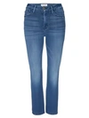Frame Le Crop Mid-rise Bootcut Jeans In Blue Lagoon