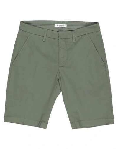 Dondup Cotton Manheim Shorts With Loops In Green