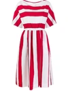 Woolrich 'scully Stripe' Midikleid In White