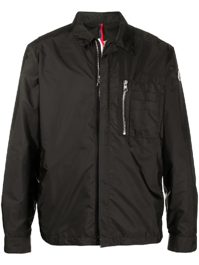 Moncler Zipped Sports Jacket In Black