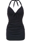 Amir Slama Draped Swimsuit In Black