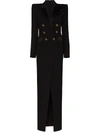 BALMAIN BUTTON-EMBELLISHED MAXI DRESS