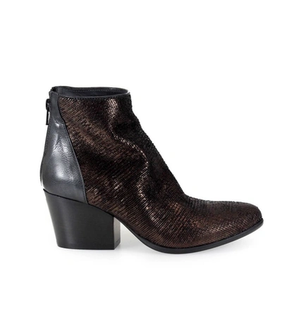 Fiori Francesi Womens Brown Leather Ankle Boots In Bronze