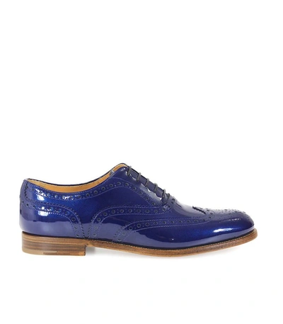 Church's Burwood 3 W Lace Up Royal Patent In Blue