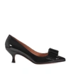 L'AUTRE CHOSE BLACK PATENT LEATHER COURT SHOES WITH BOW