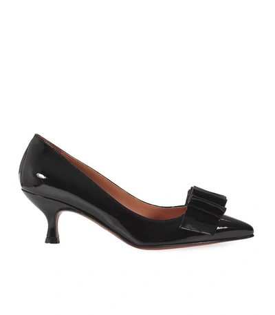 L'autre Chose Black Patent Leather Court Shoes With Bow